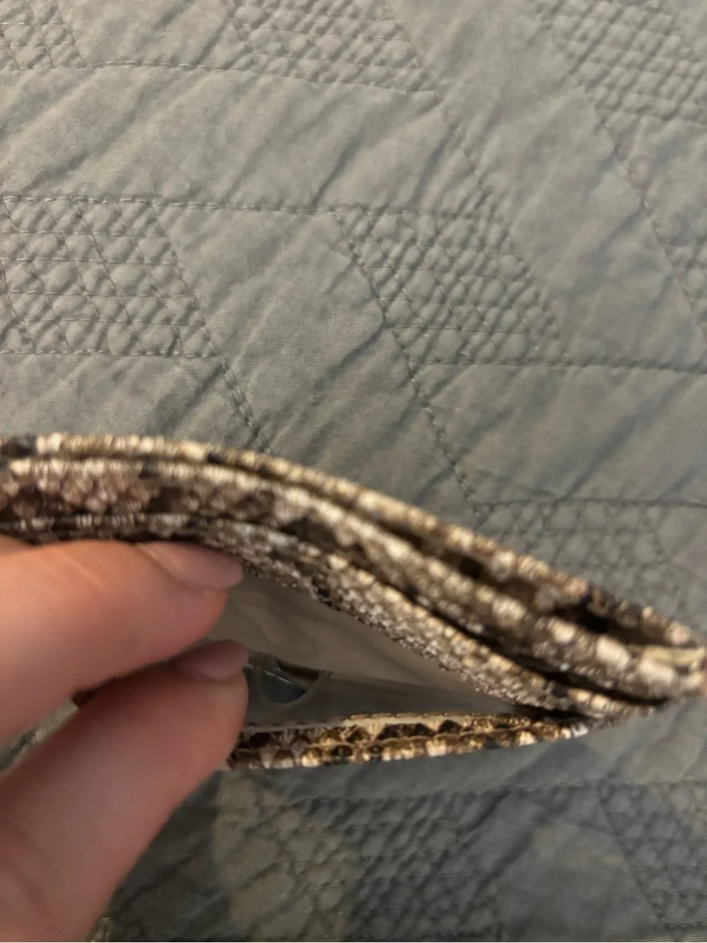 G By Guess Snake-Print Card Holder